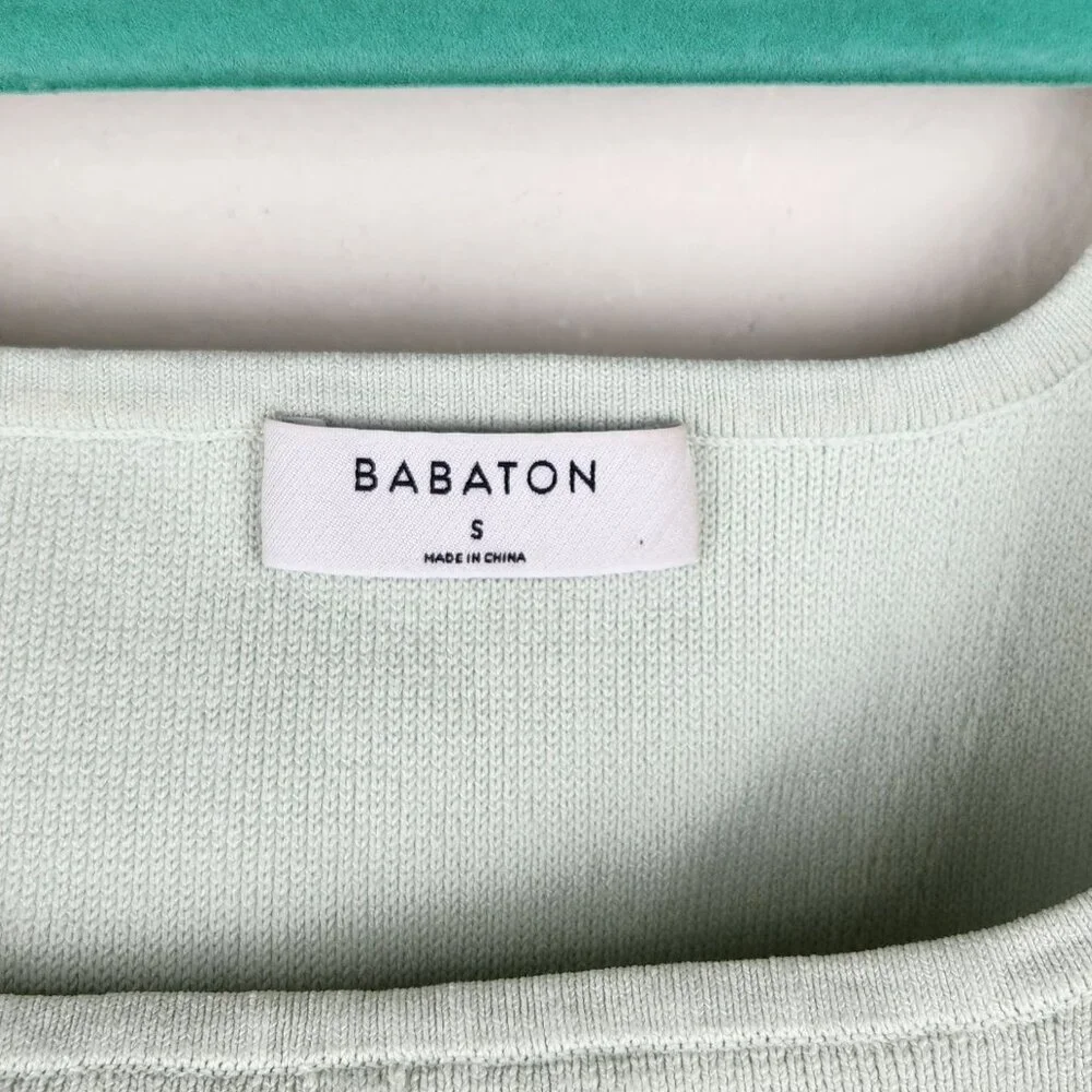 Aritzia Babaton Sculpt Knit Square Neck Bustier Crop Tank Top sz S - Picture 6 of 9